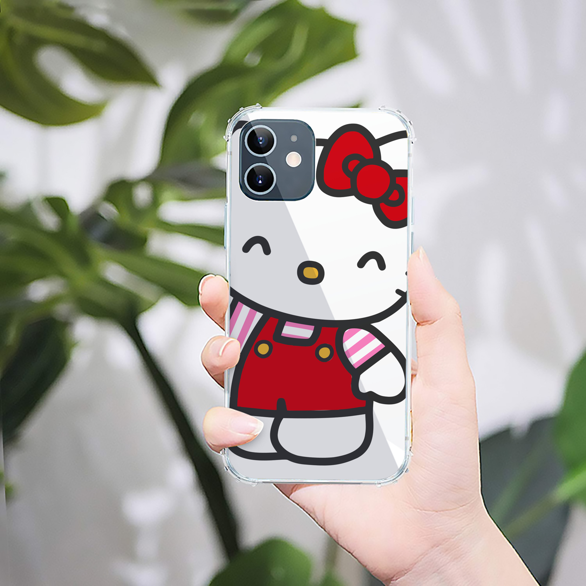 （画像用） Hello Kitty ハローキティ 【iPhone 12シリーズ対応】透明スマホケース（クリアソフトケース）